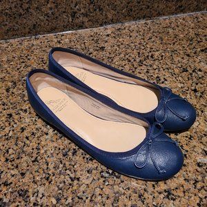 SAKS Fifth Avenue 10022-Shoe 7.5 M 38 Leather Ballet Flats Loralei